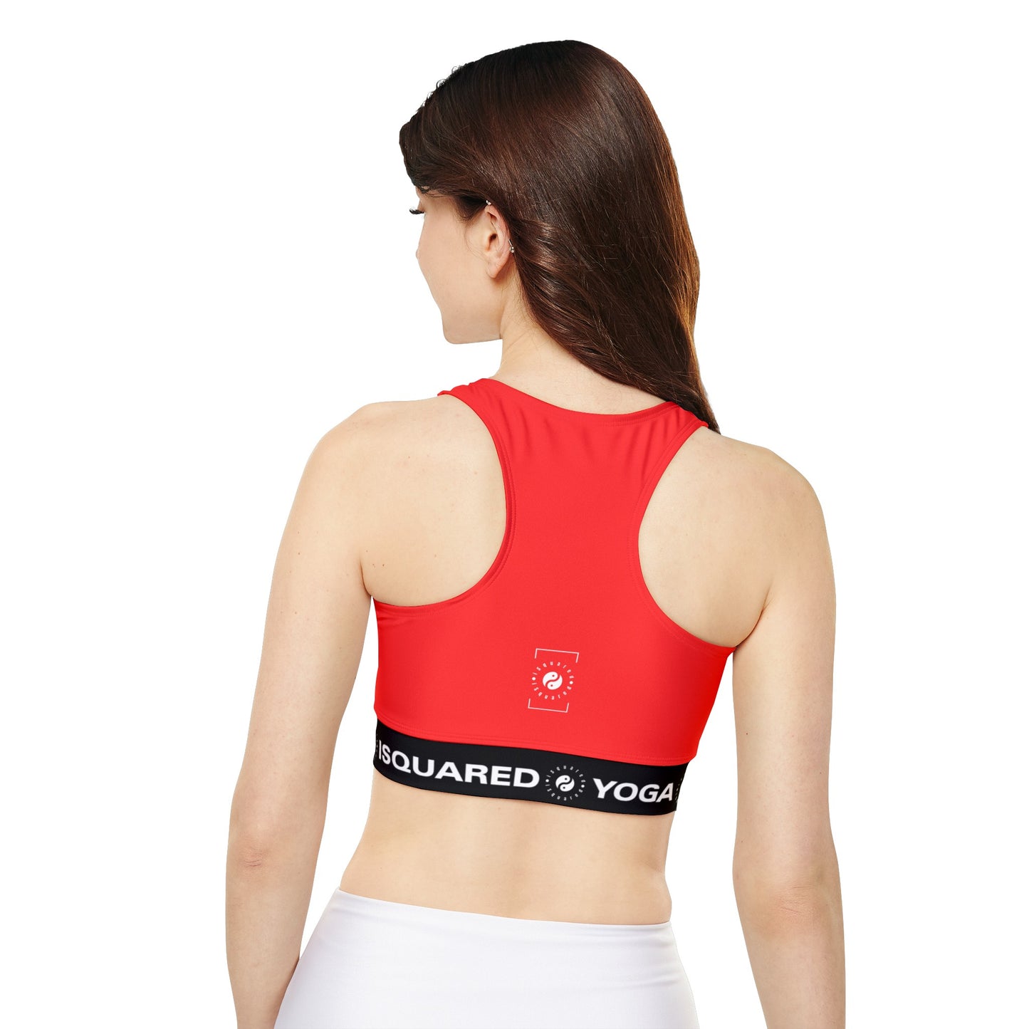 Bright Red FF3131 - Lined & Padded Sports Bra