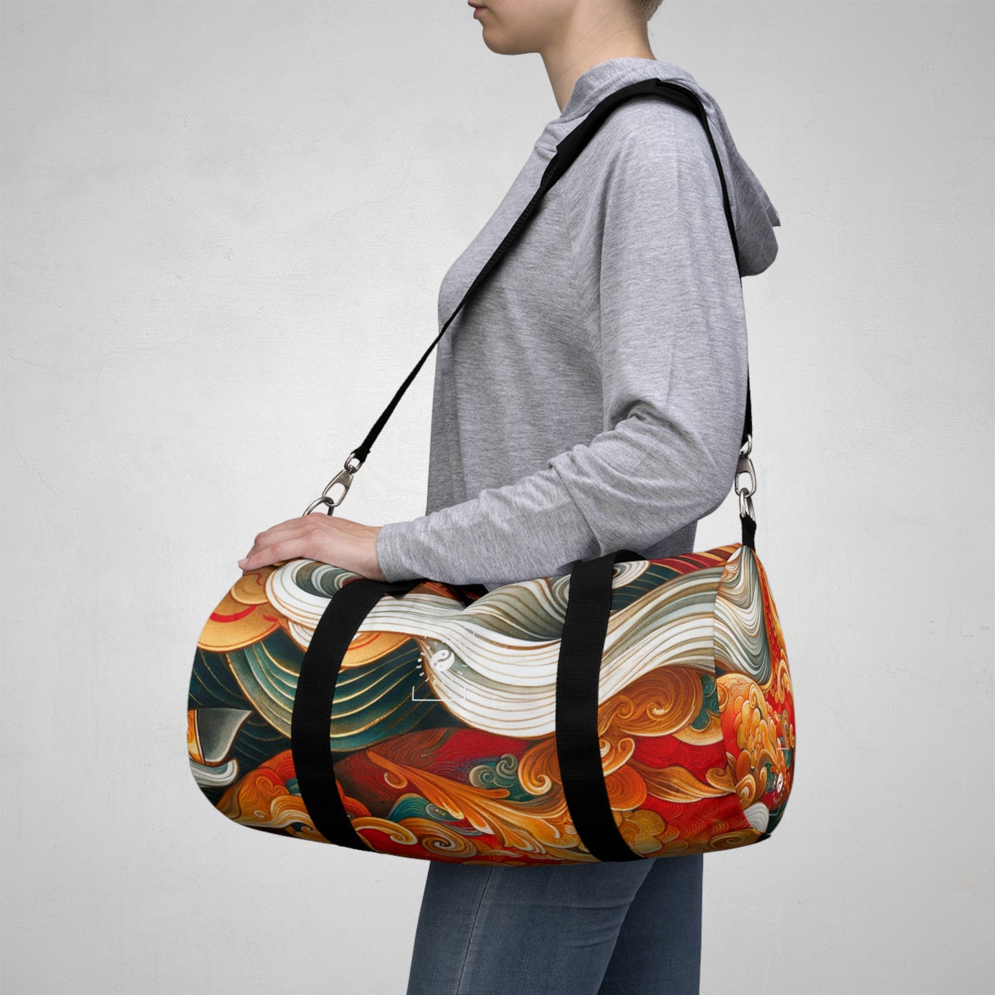 "Gold Gallop on Vermilion Vista: A Lunar New Year’s Ode" - Duffle Bag