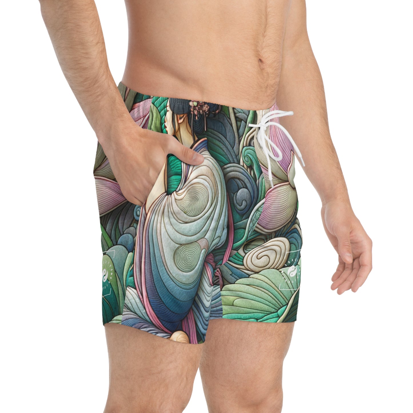 "Lotus Echo Serenity" - Swim Trunks for Men