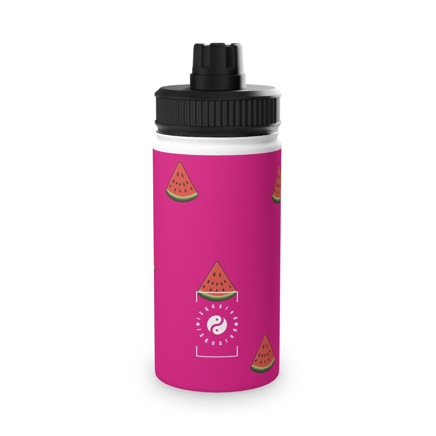 #DF0086 Pink + Watermelon - Sports Water Bottle