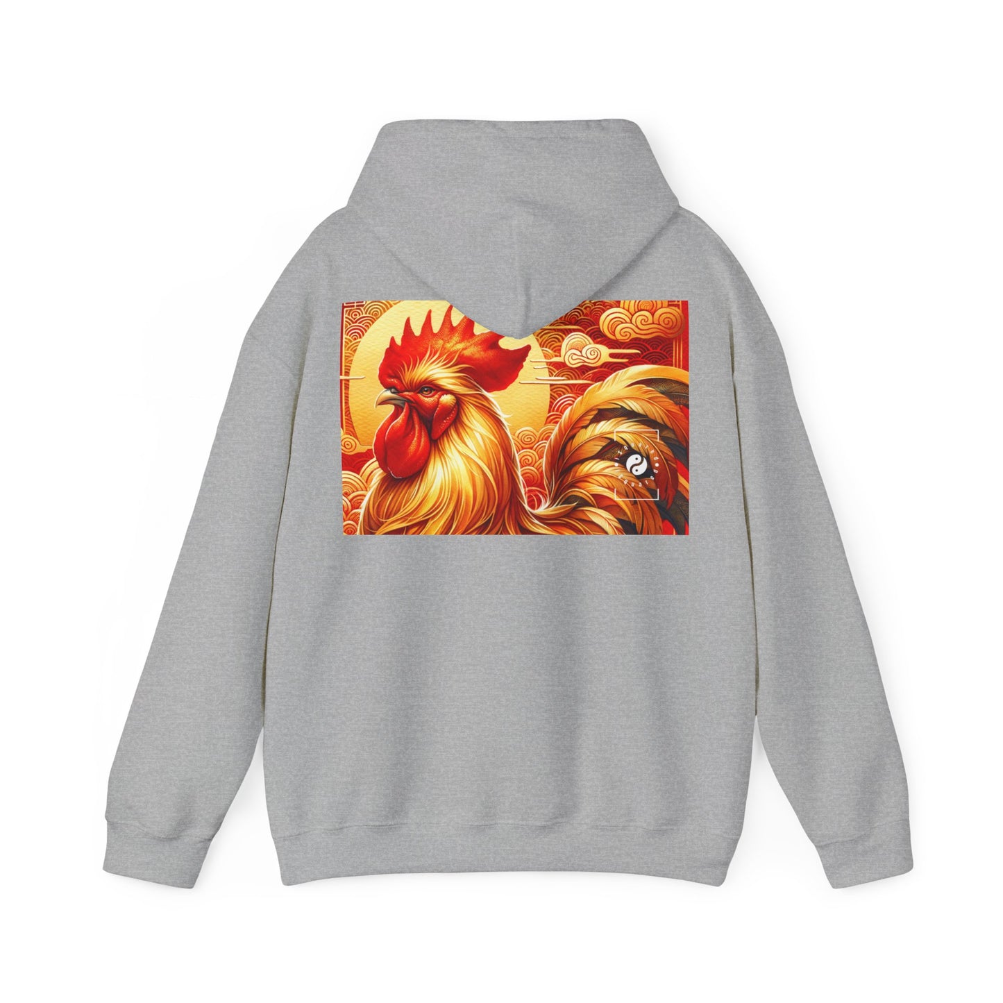 "Crimson Dawn: The Golden Rooster's Rebirth" - Hoodie