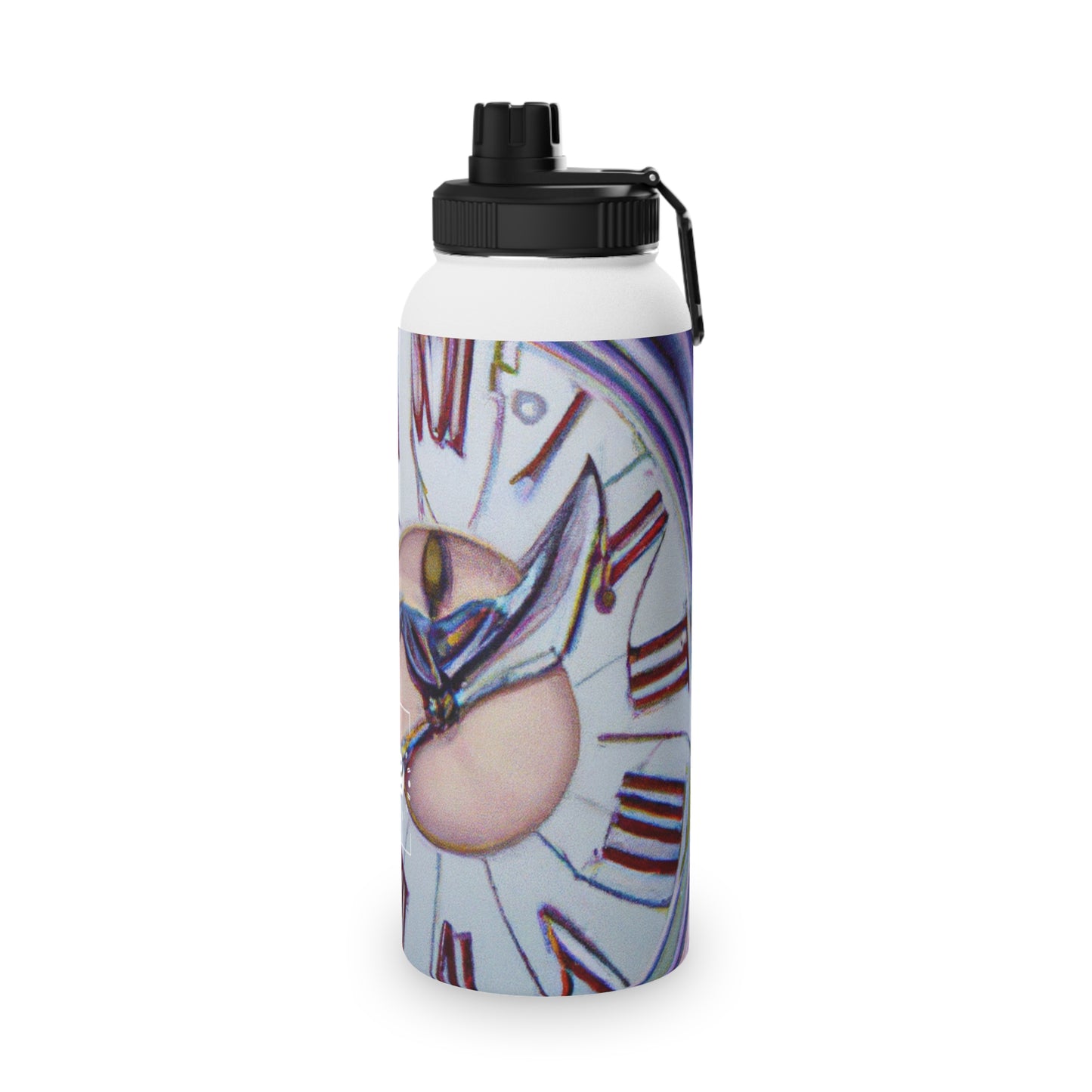 "Chrono Illusionist's Liquid Riddle" - Sports Water Bottle