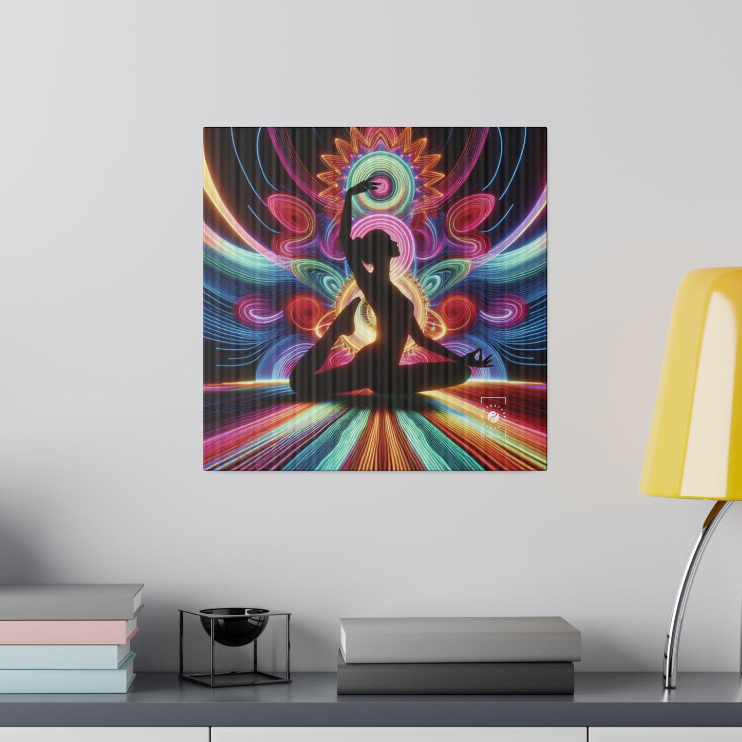 "Neon Zenith: Chromatic Balance" - Art Print Canvas