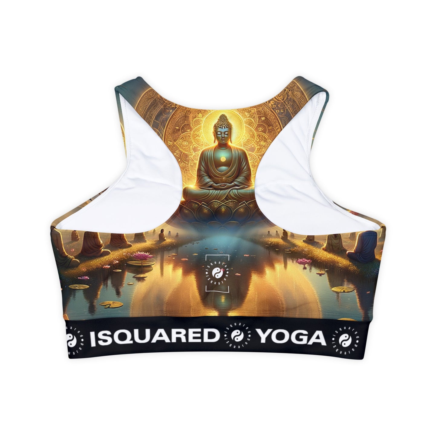 "Serenity in Transience: Illuminations of the Heart Sutra" - Lined & Padded Sports Bra