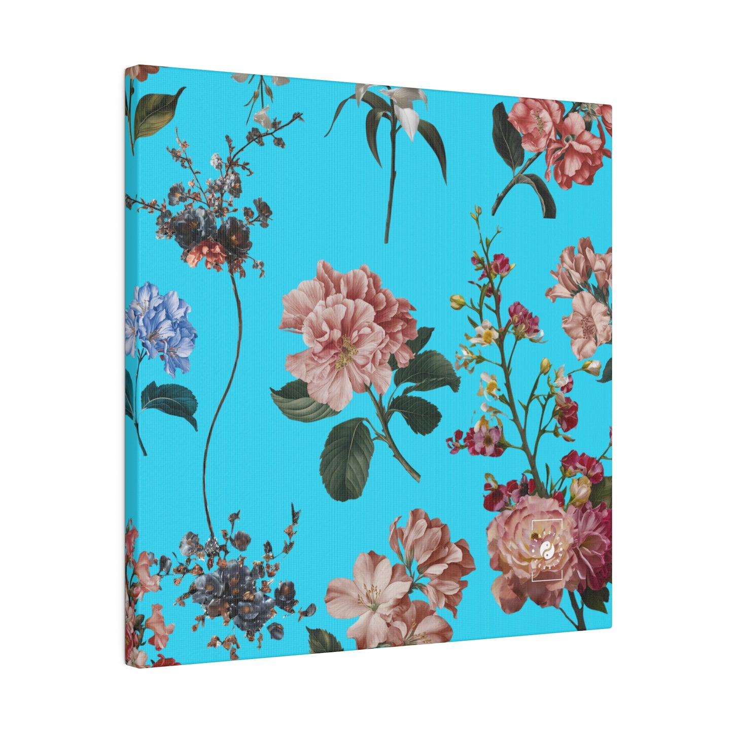 Botanicals on Azure - Art Print Canvas