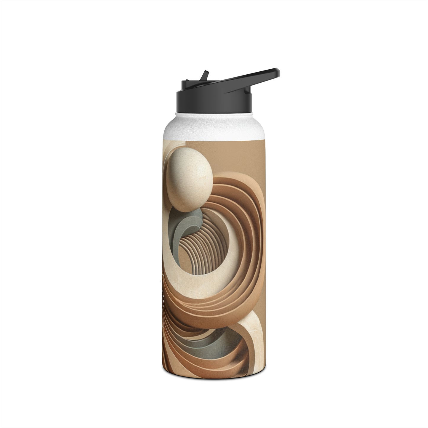 "Hepworth Hues: An Earth Tone Symphony" - Water Bottle