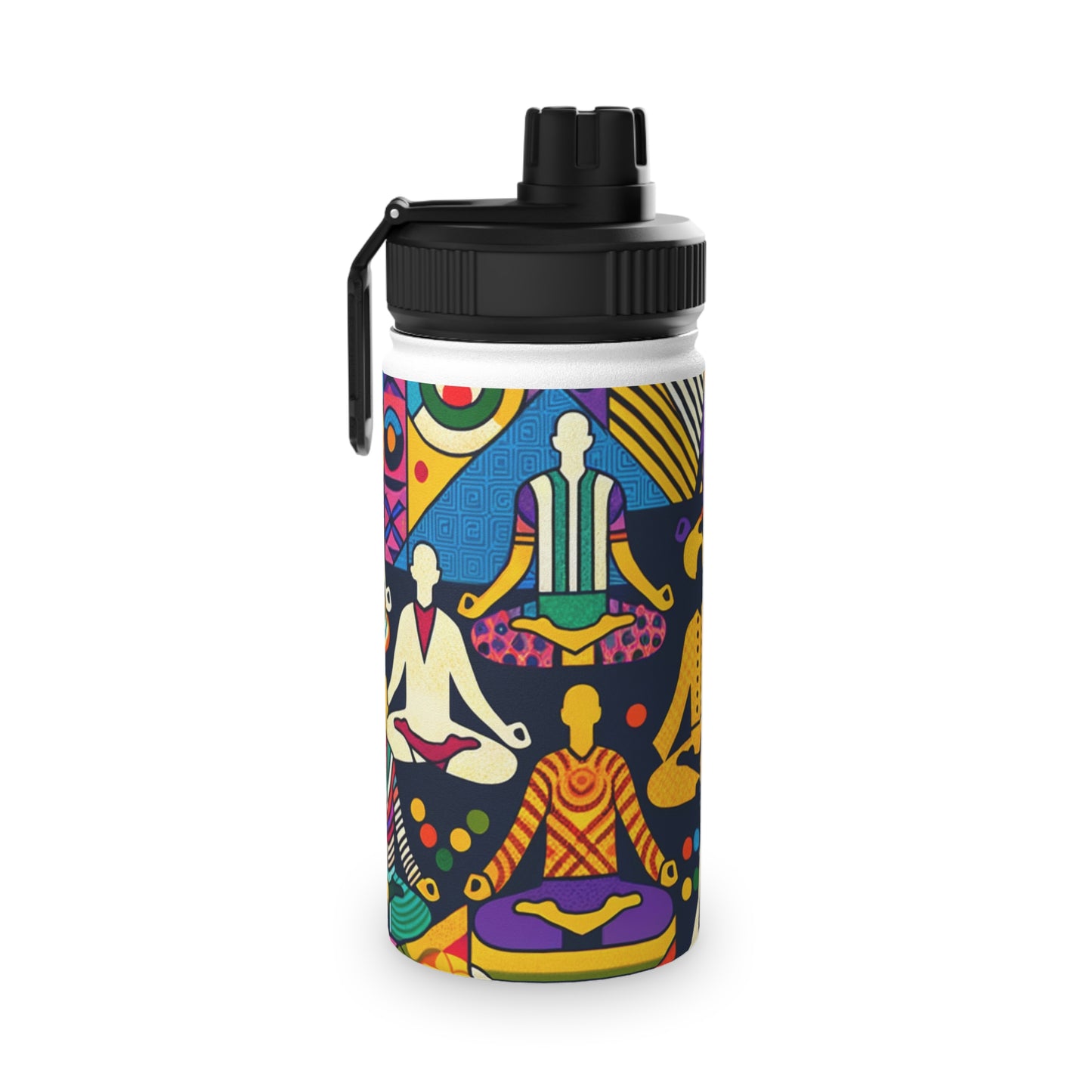 "Vibrant Sadana: Unleashing the Prana in Nouveau Réalité" - Sports Water Bottle