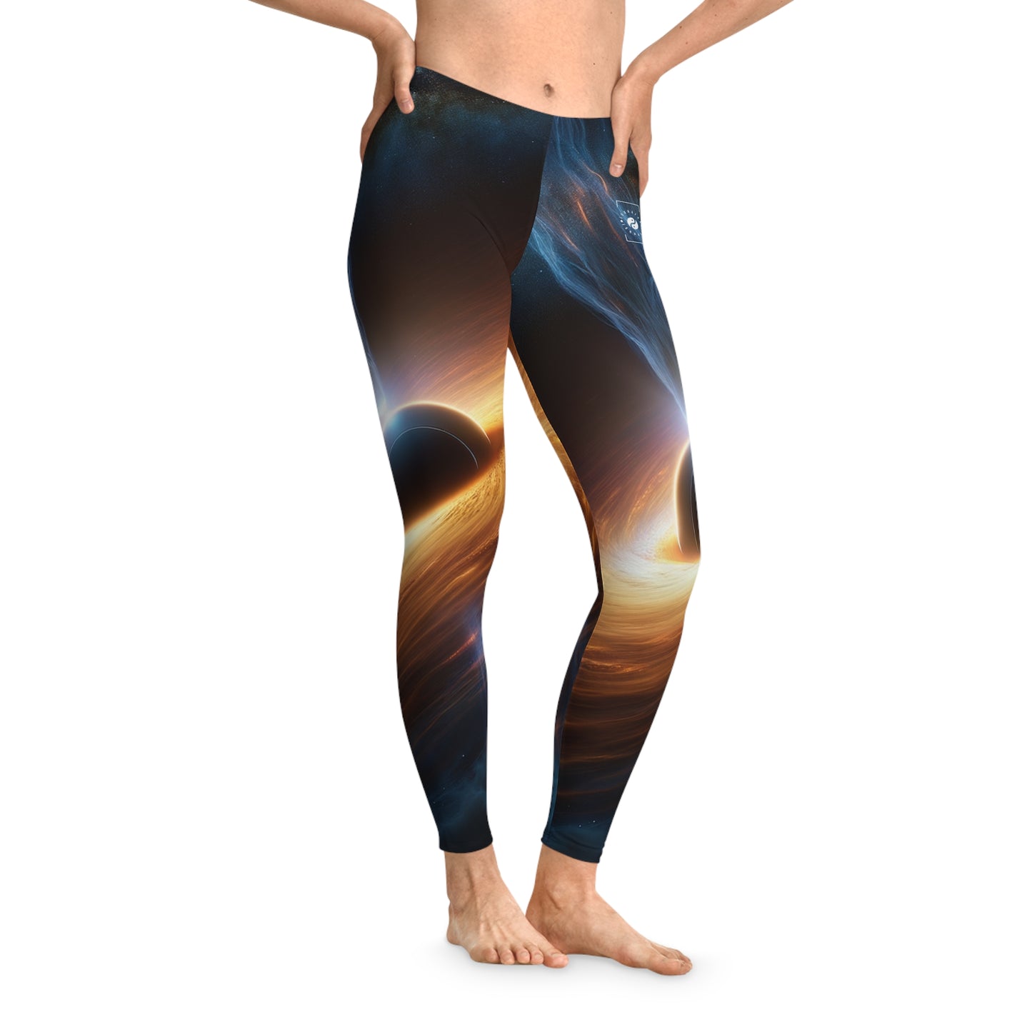 "Discs of Illumination: Black Hole Reverie" - Unisex Tights