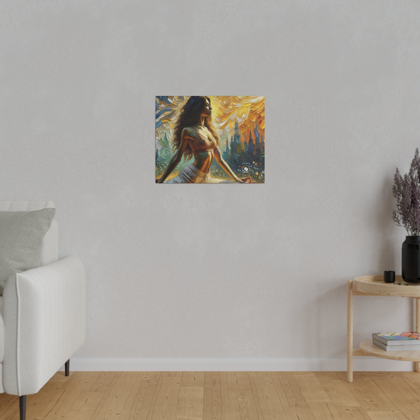 "Golden Warrior: A Tranquil Harmony" - Art Print Canvas