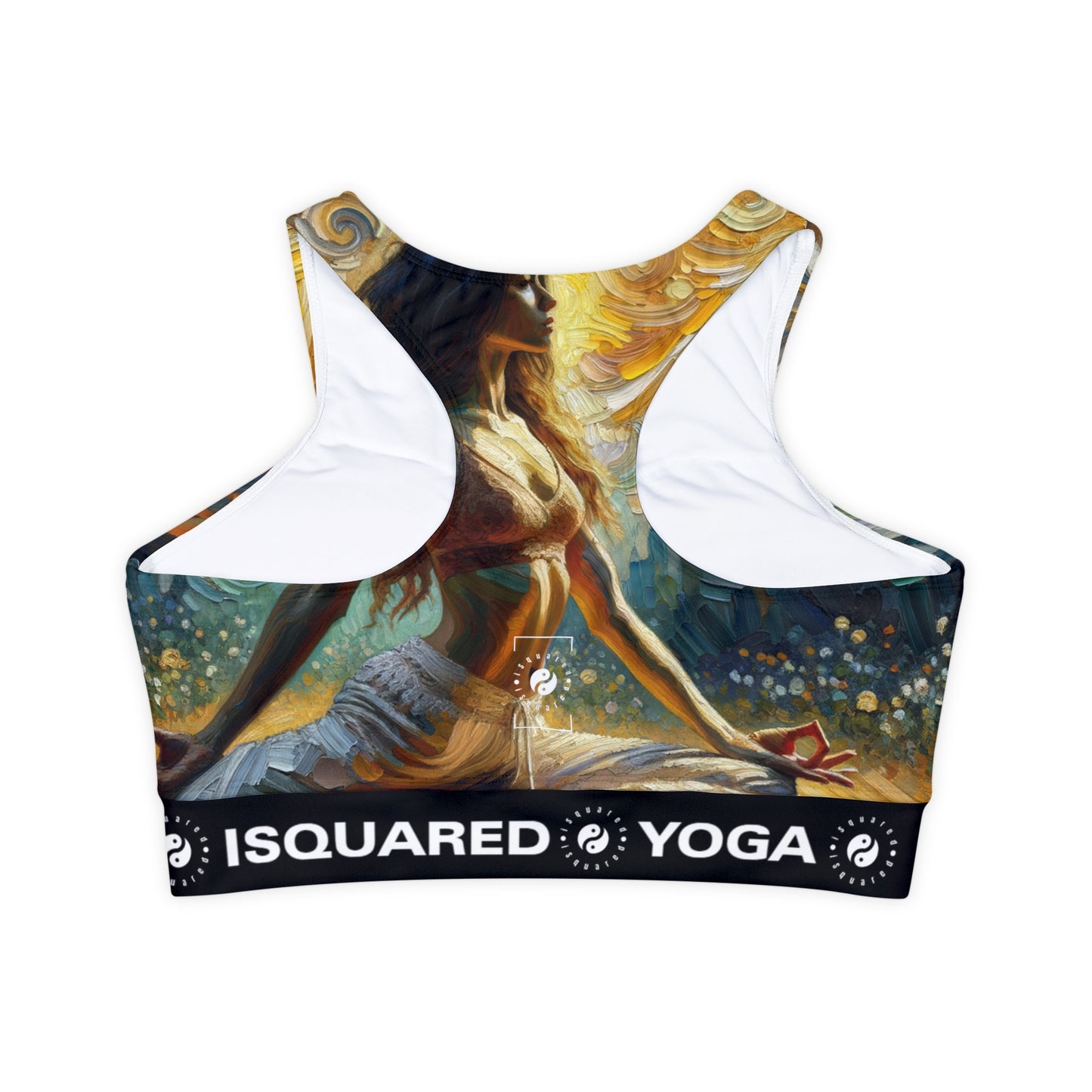 "Golden Warrior: A Tranquil Harmony" - Lined & Padded Sports Bra