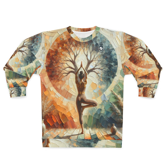 "Stability in Surrender: Vrikshasana in Harmony with Earth" - Unisex Sweatshirt