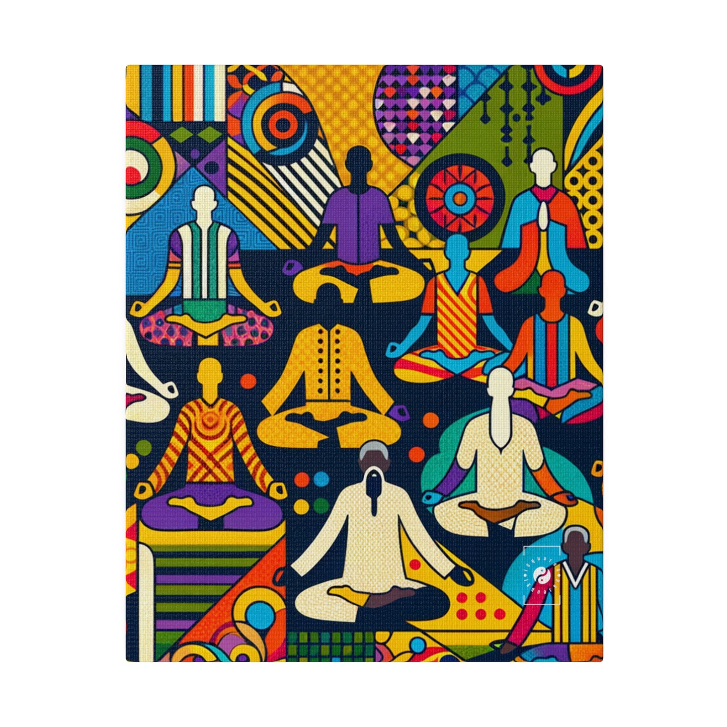 Vibrant Sadana: Prana in Nouveau Réalité - Art Print Canvas