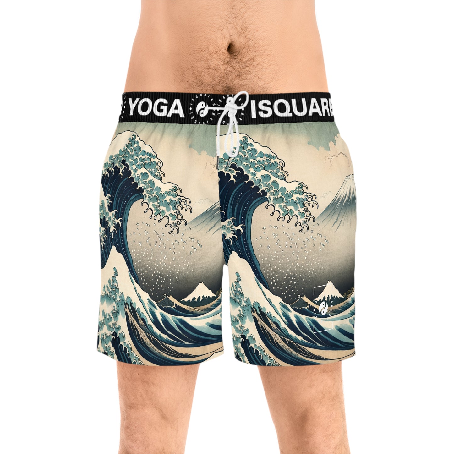 "Indigo Surge Eternity" - Swim Shorts (Mid-Length) for Men