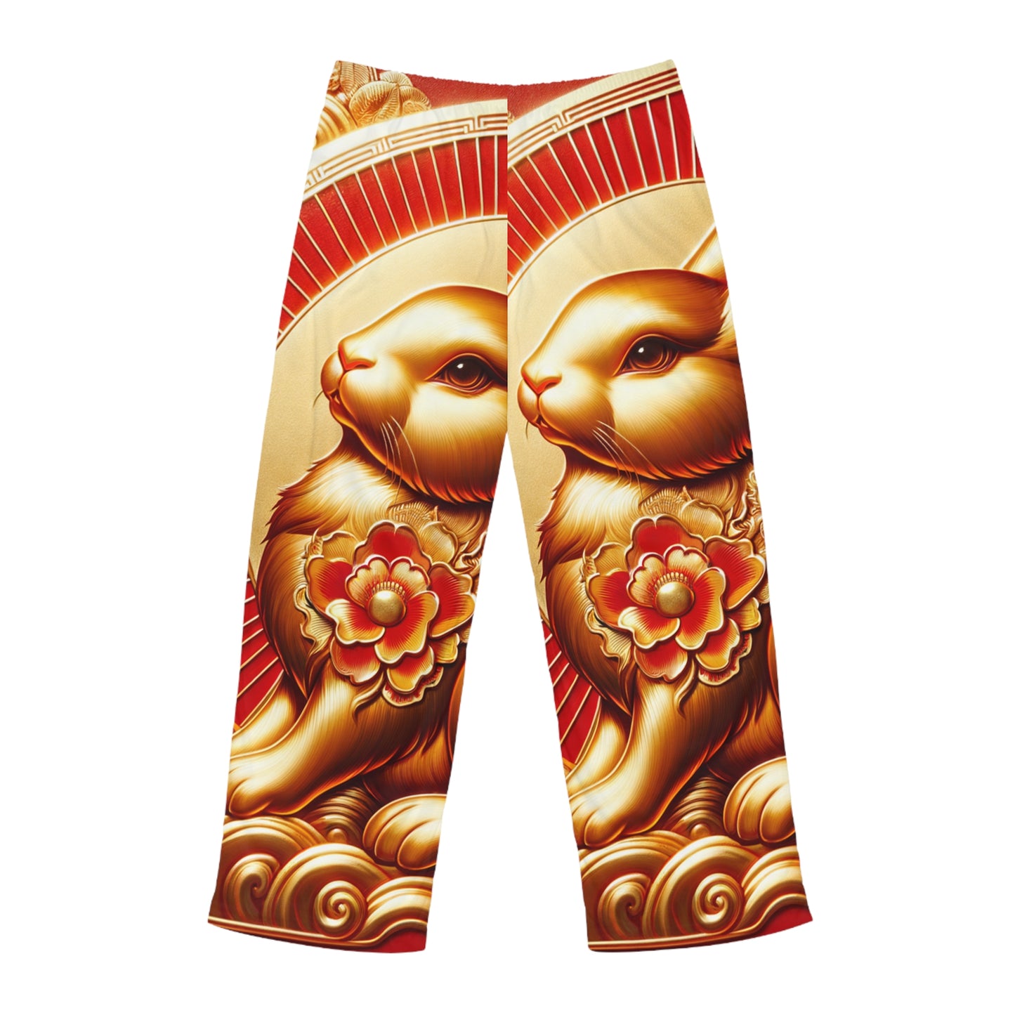 "Golden Blessings: Lunar Rabbit's Resplendence" - men's Lounge Pants