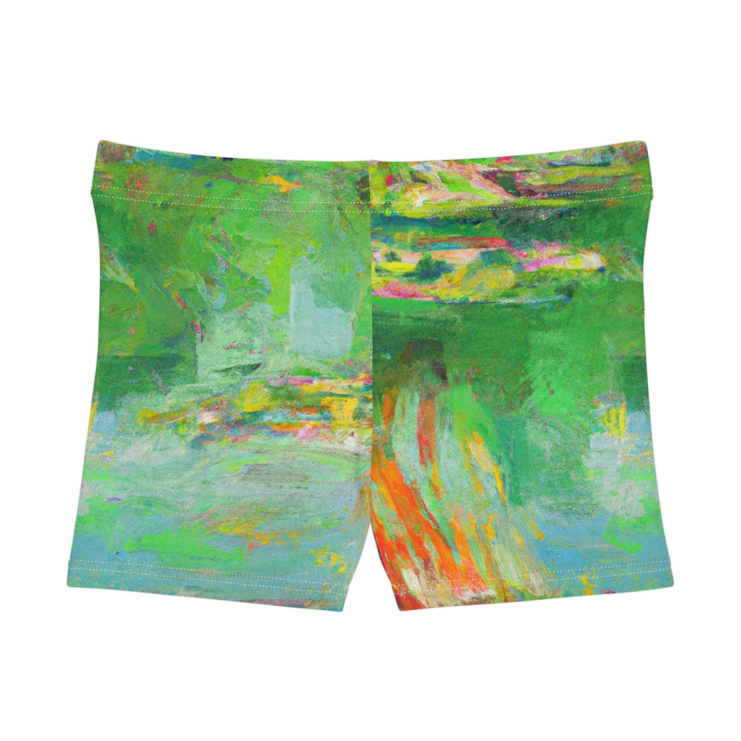 "Lily Aquarelle: Dusk Reflections" - Mini Hot Yoga Short