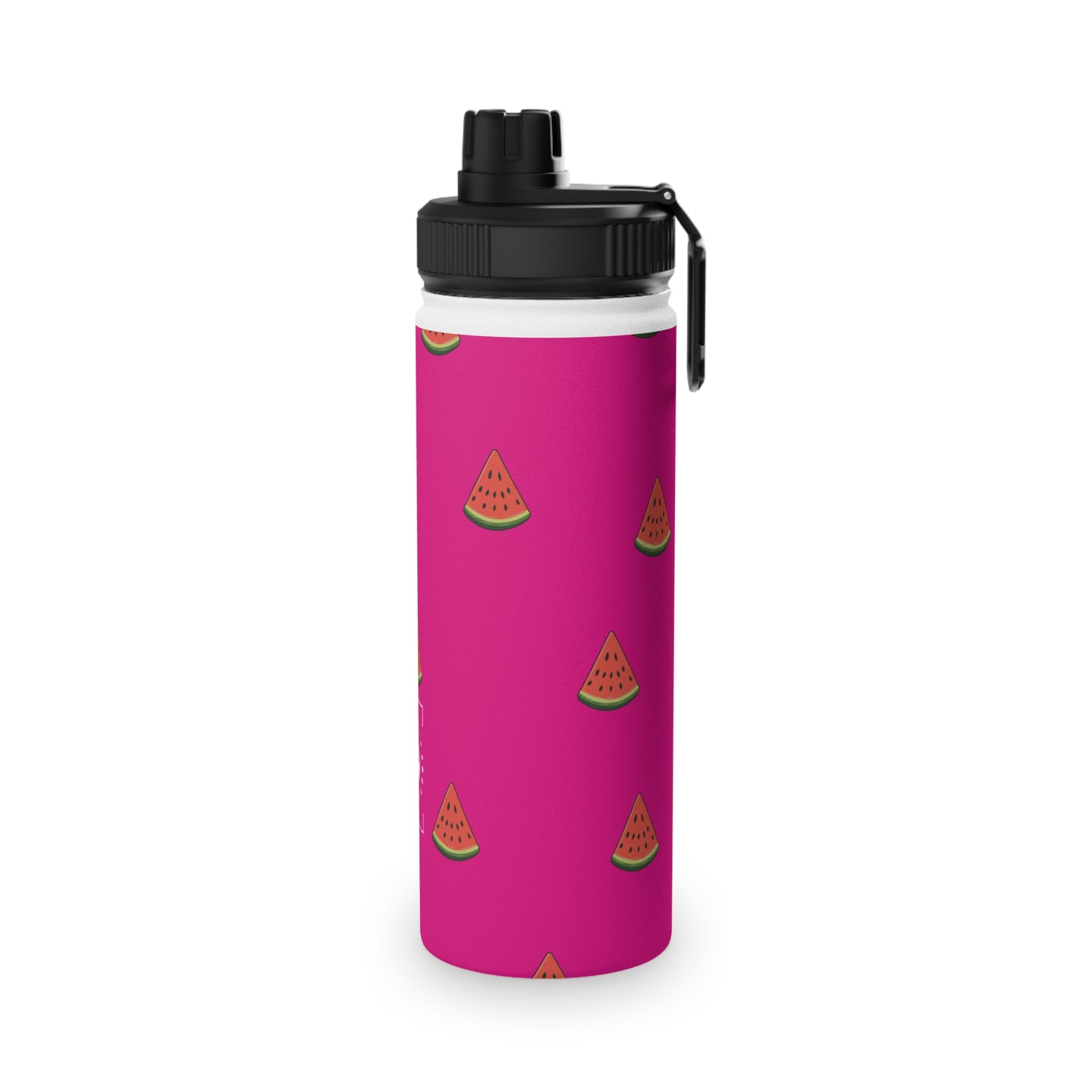 #DF0086 Pink + Watermelon - Sports Water Bottle