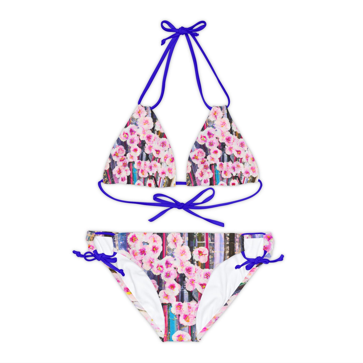 Abstract Bloom 05 - Lace-up Bikini Set