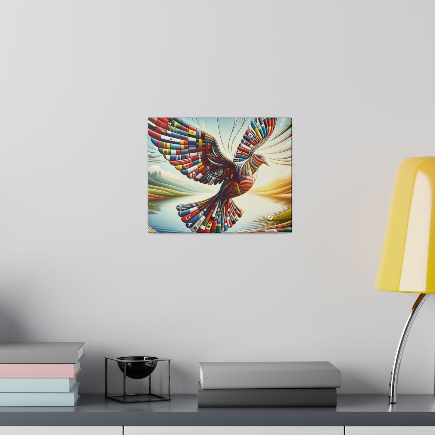 "Global Tapestry of Tranquility" - Art Print Canvas