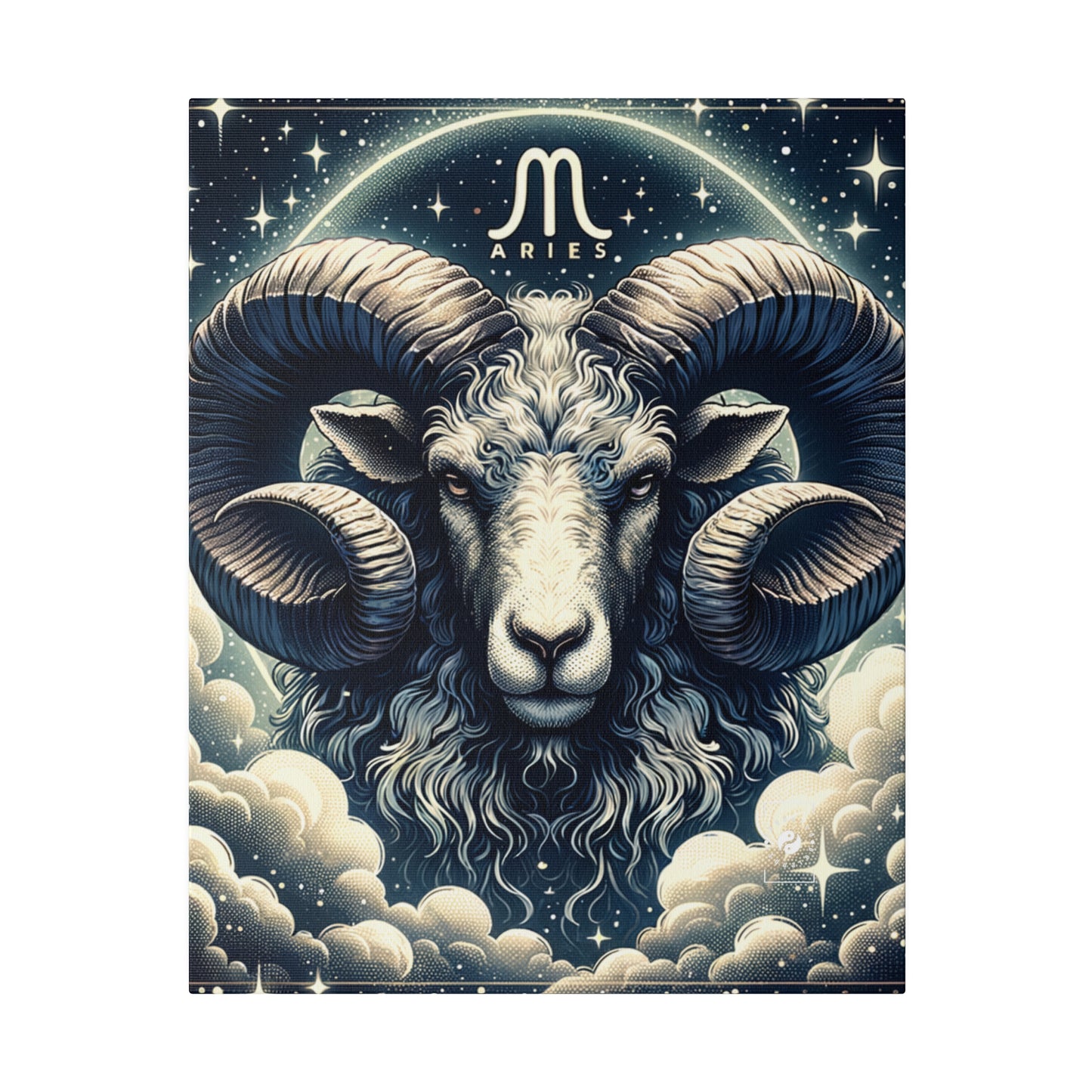 "Celestial Ram Ascendant" - Art Print Canvas