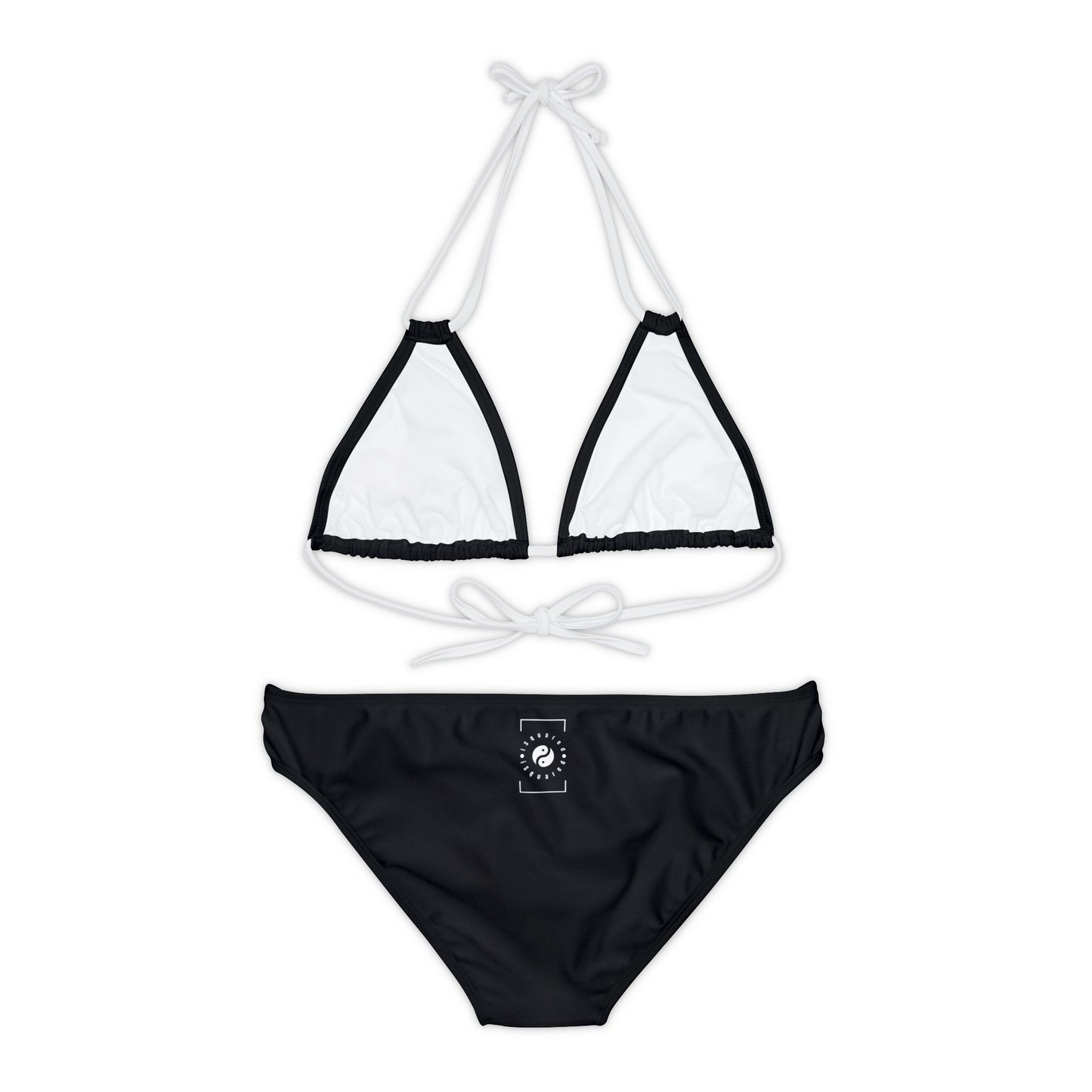 Pure Black - Lace-up Bikini Set
