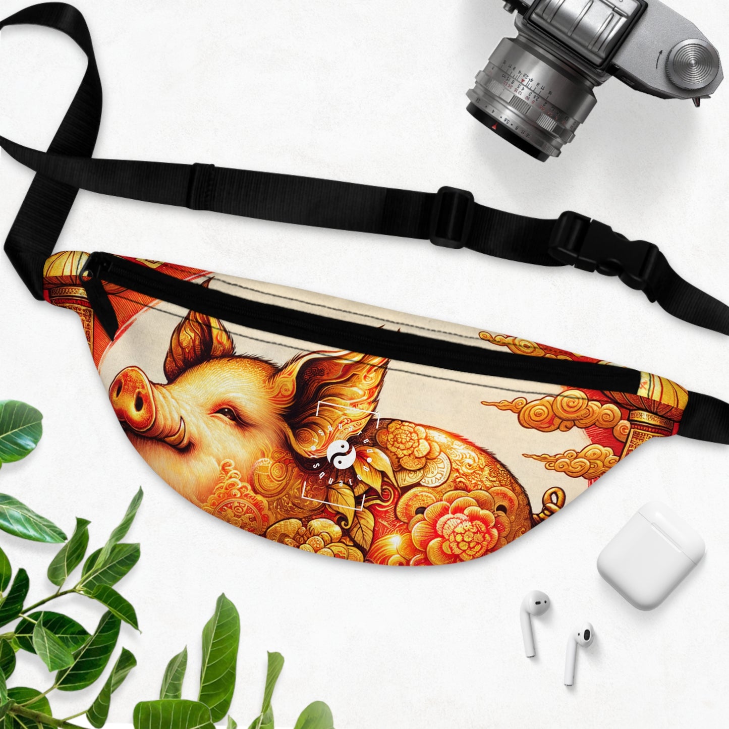 "Golden Prosperity: The Divine Boar Celebration" - Fanny Pack