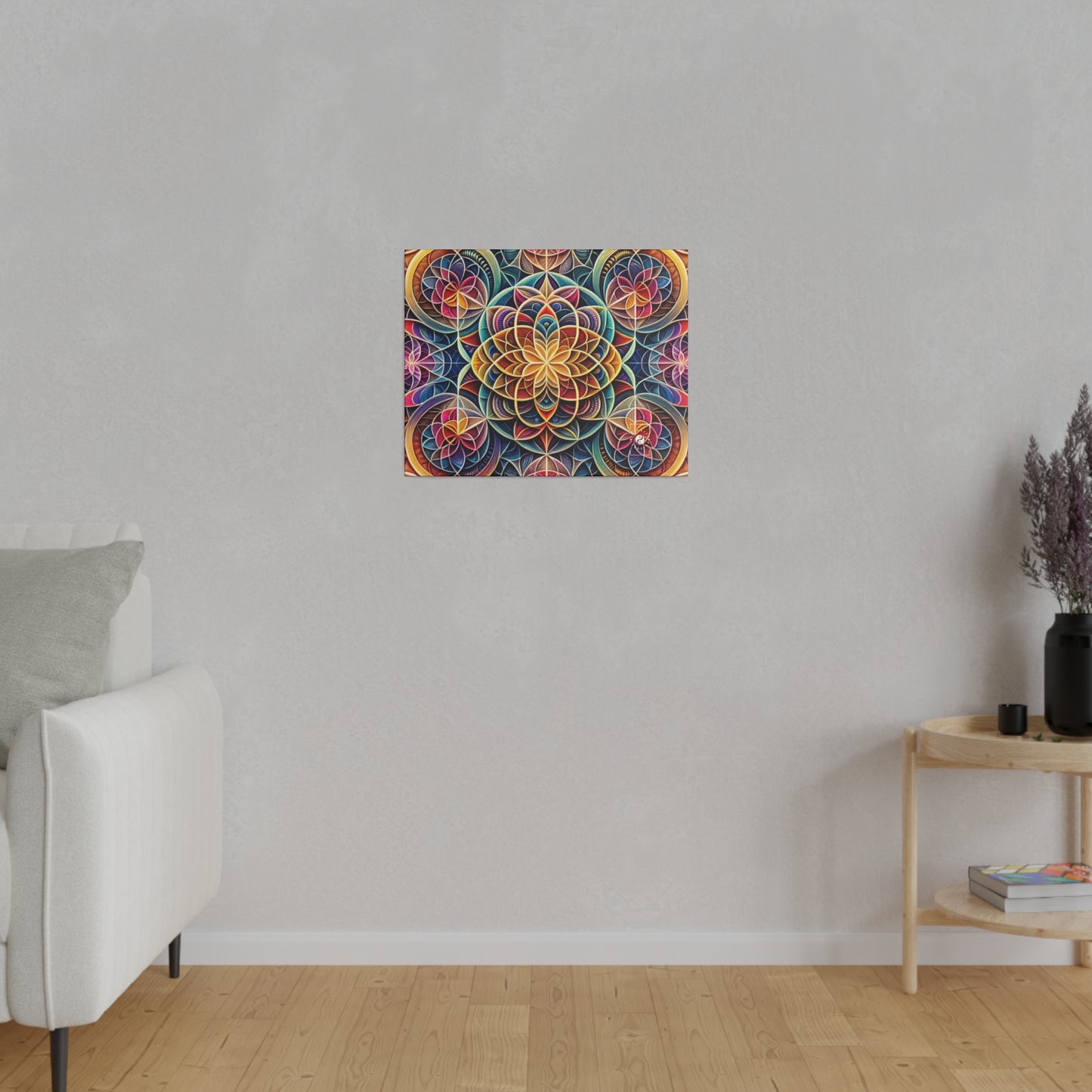 "Sacred Symmetry: Infinite Radiance of Love" - Art Print Canvas