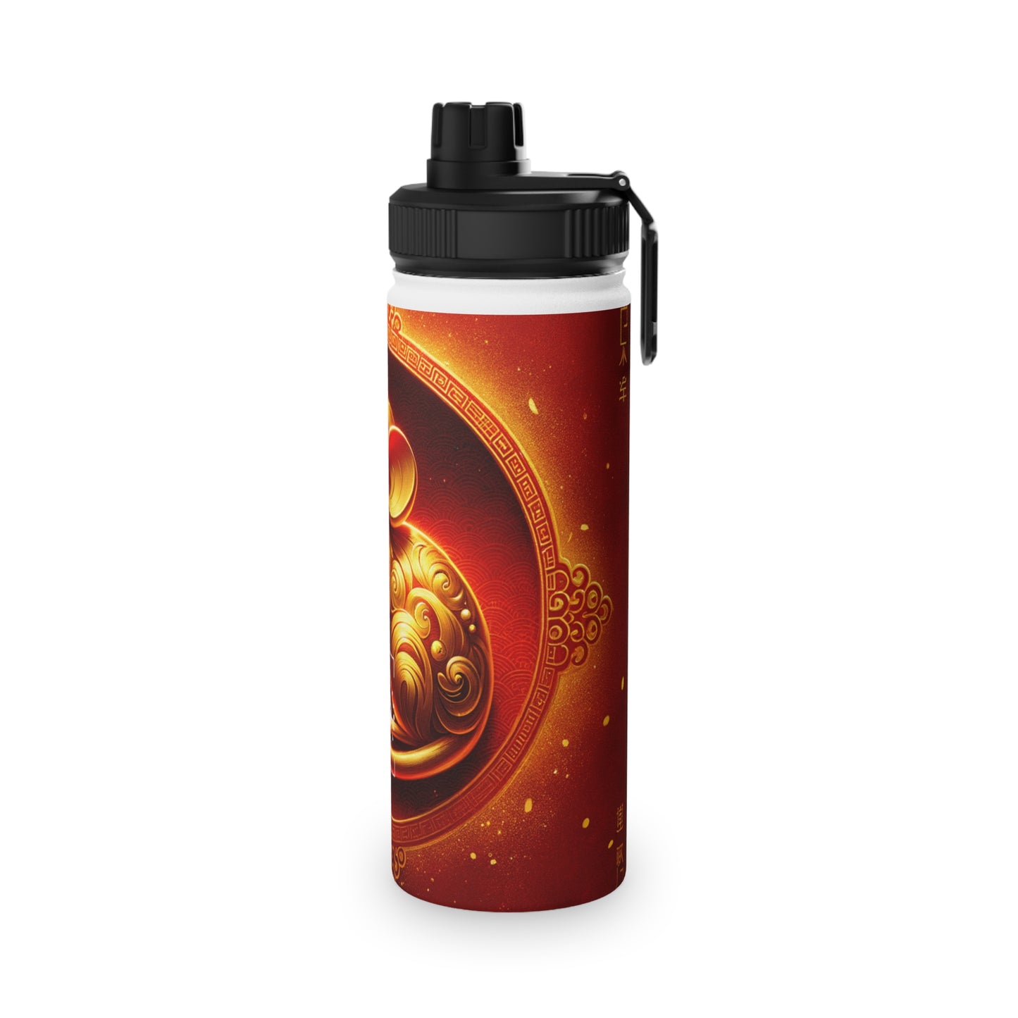 "Golden Emissary: A Lunar New Year's Tribute" - Sports Water Bottle