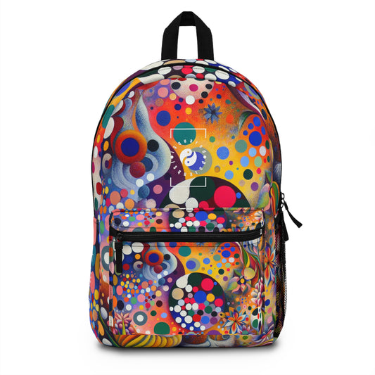 "Polka Petals in Yogic Surrealism: An Artistic Salute to Kusama and Kahlo" - Backpack