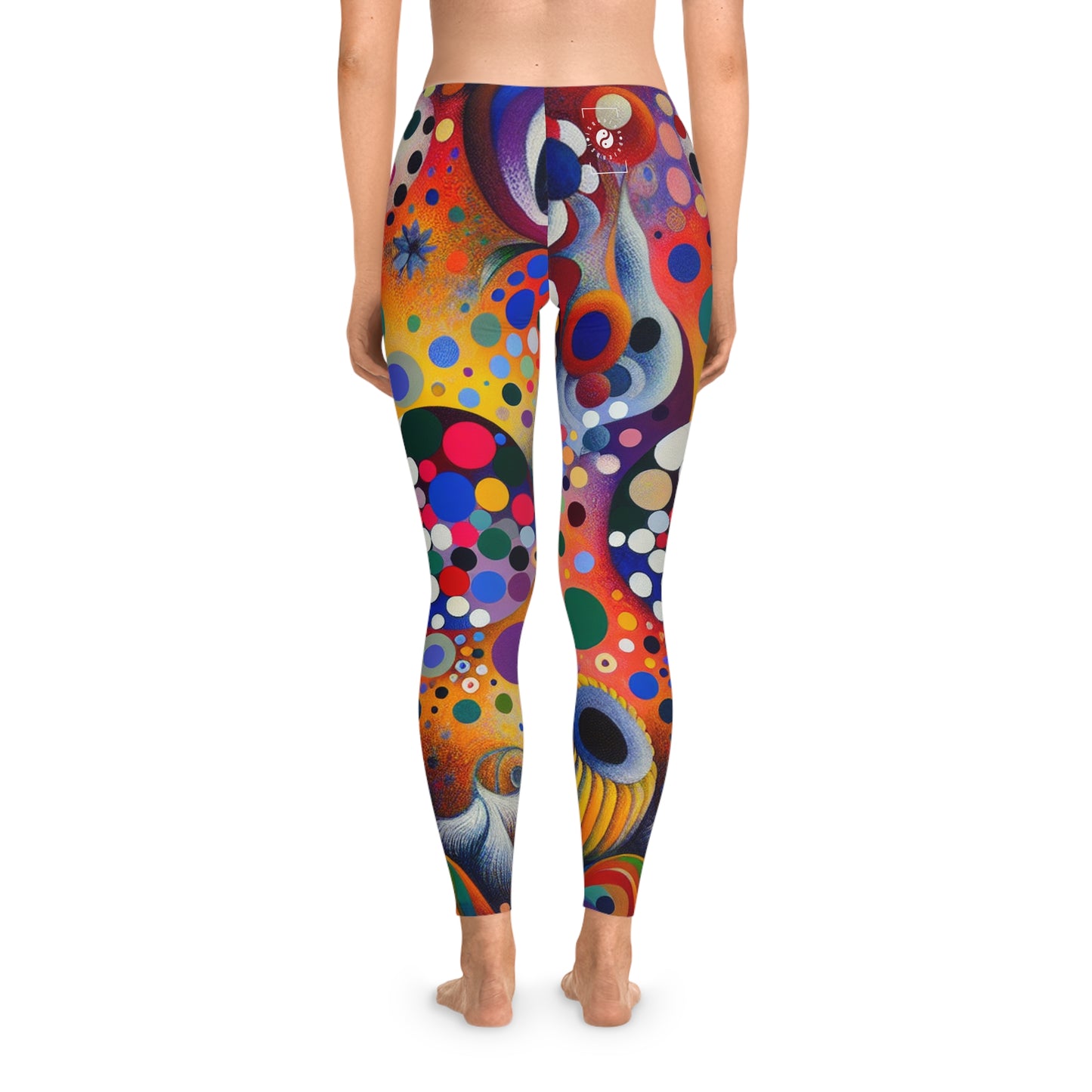 "Polka Petals in Yogic Surrealism: An Artistic Salute to Kusama and Kahlo" - Unisex Tights