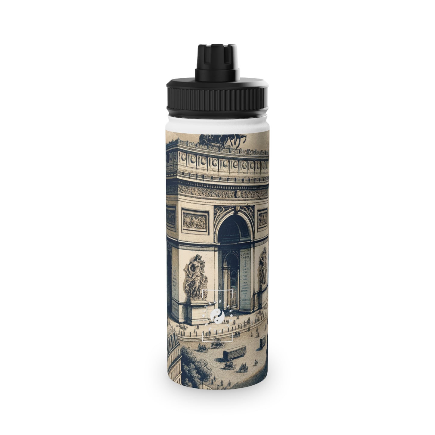 "Majesty of the Arc: A Napoleon Era Portrait" - Sports Water Bottle