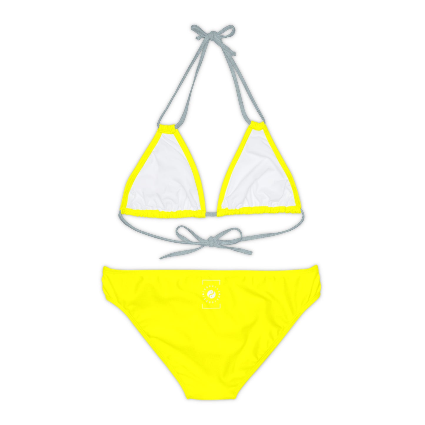 Neon Yellow FFFF00 - Lace-up Bikini Set