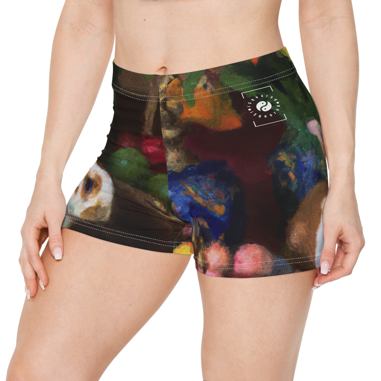 "Velveteen Aureate Easter Reverie" - Mini Hot Yoga Short