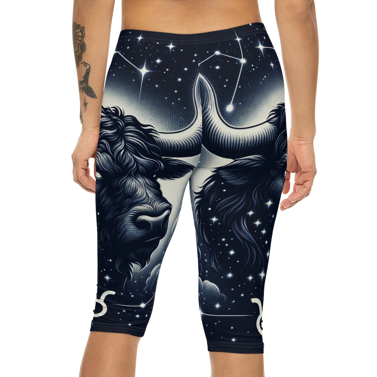 Celestial Taurine Constellation - Capri Shorts