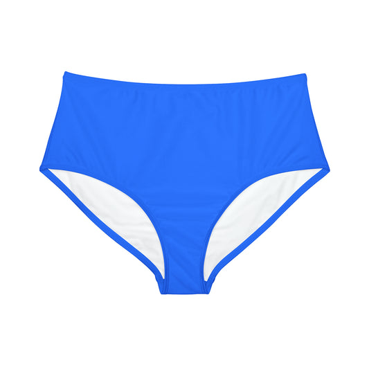 #2C75FF Bleu électrique - Bas de bikini taille haute