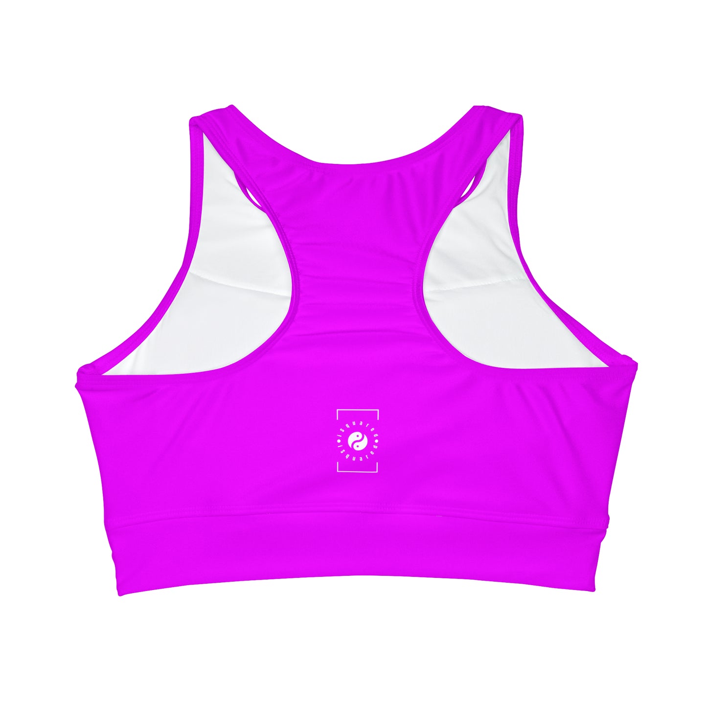 #f000ff Neon Purple - High Neck Crop Top