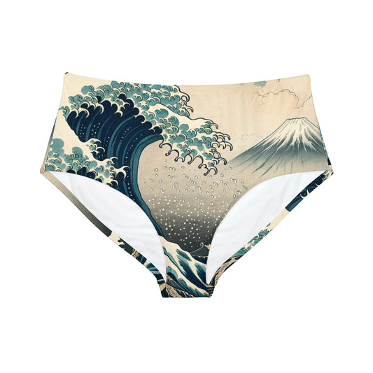 "Indigo Surge Eternity" - High Waisted Bikini Bottom