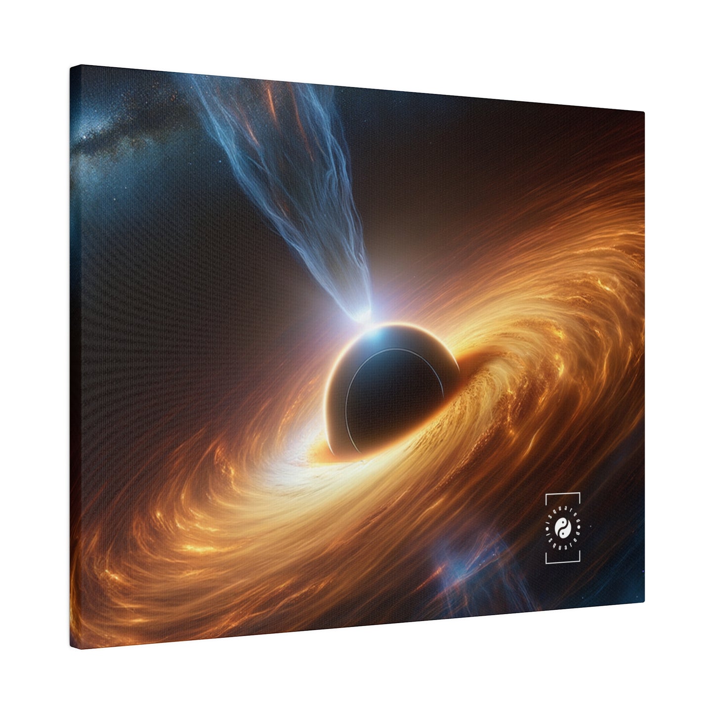 "Discs of Illumination: Black Hole Reverie" - Art Print Canvas