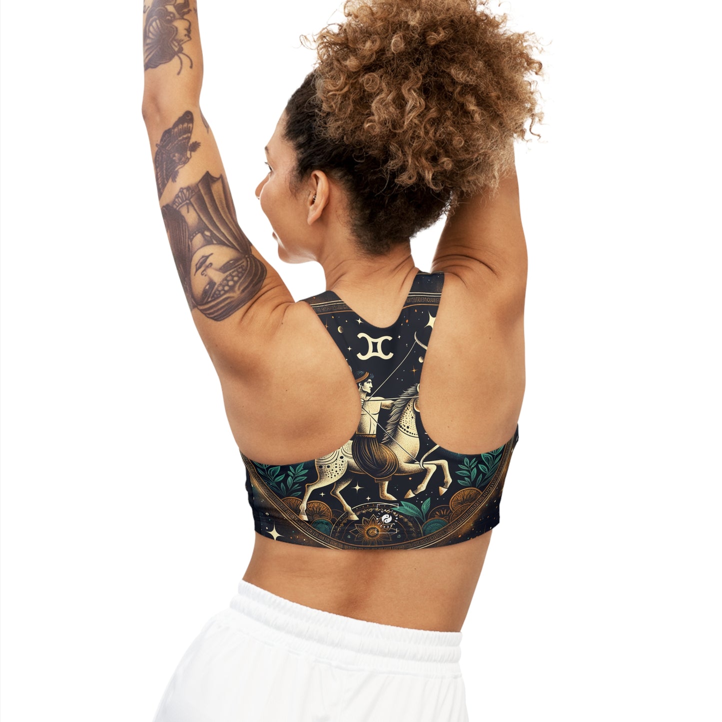 Sagittarius Emblem - Seamless Sports Bra