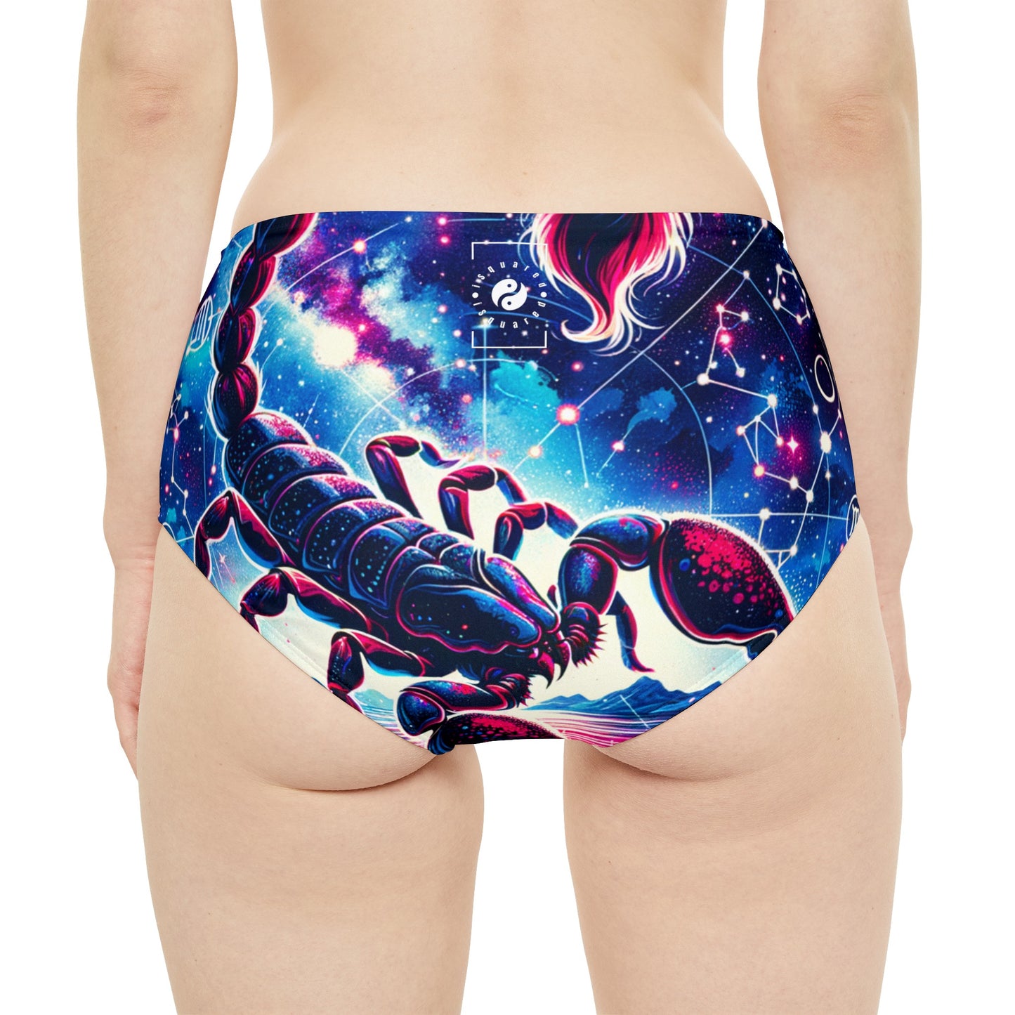 Crimson Scorpio - High Waisted Bikini Bottom