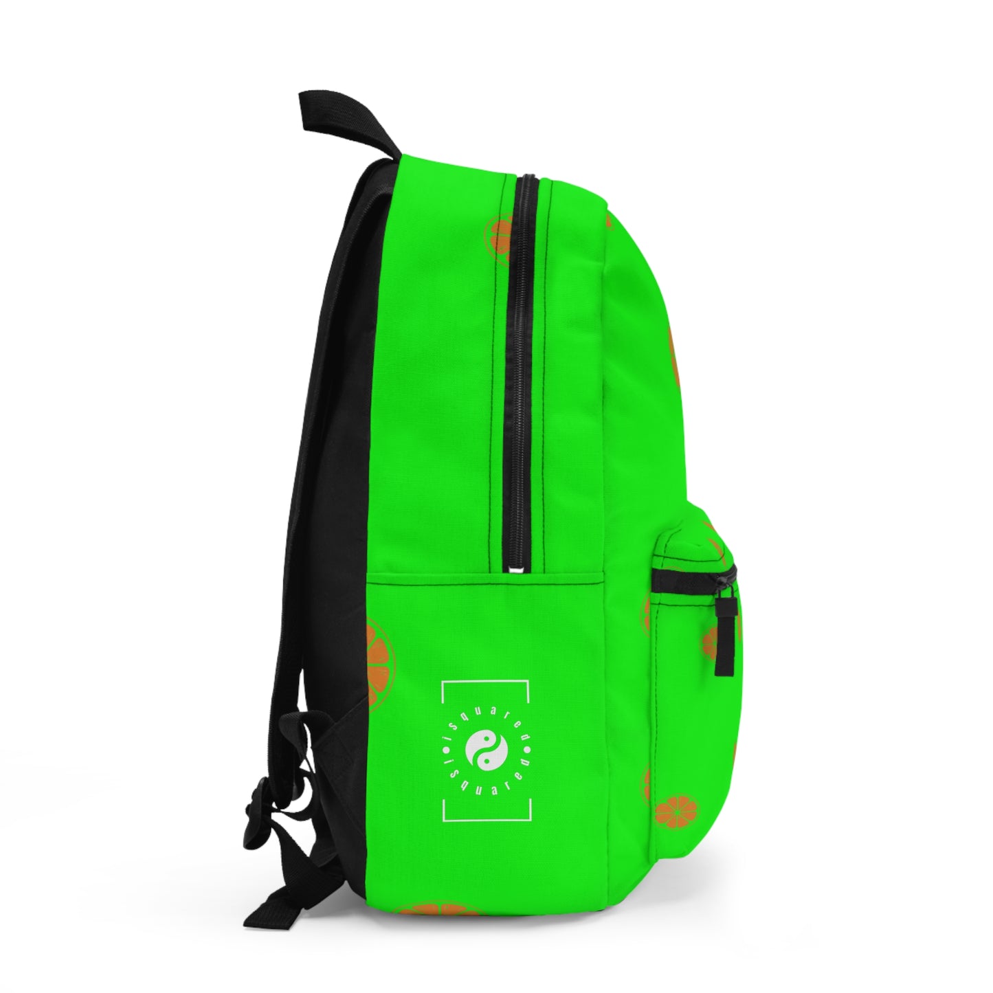 #05FD00 Lime Green + Mandarin - Backpack