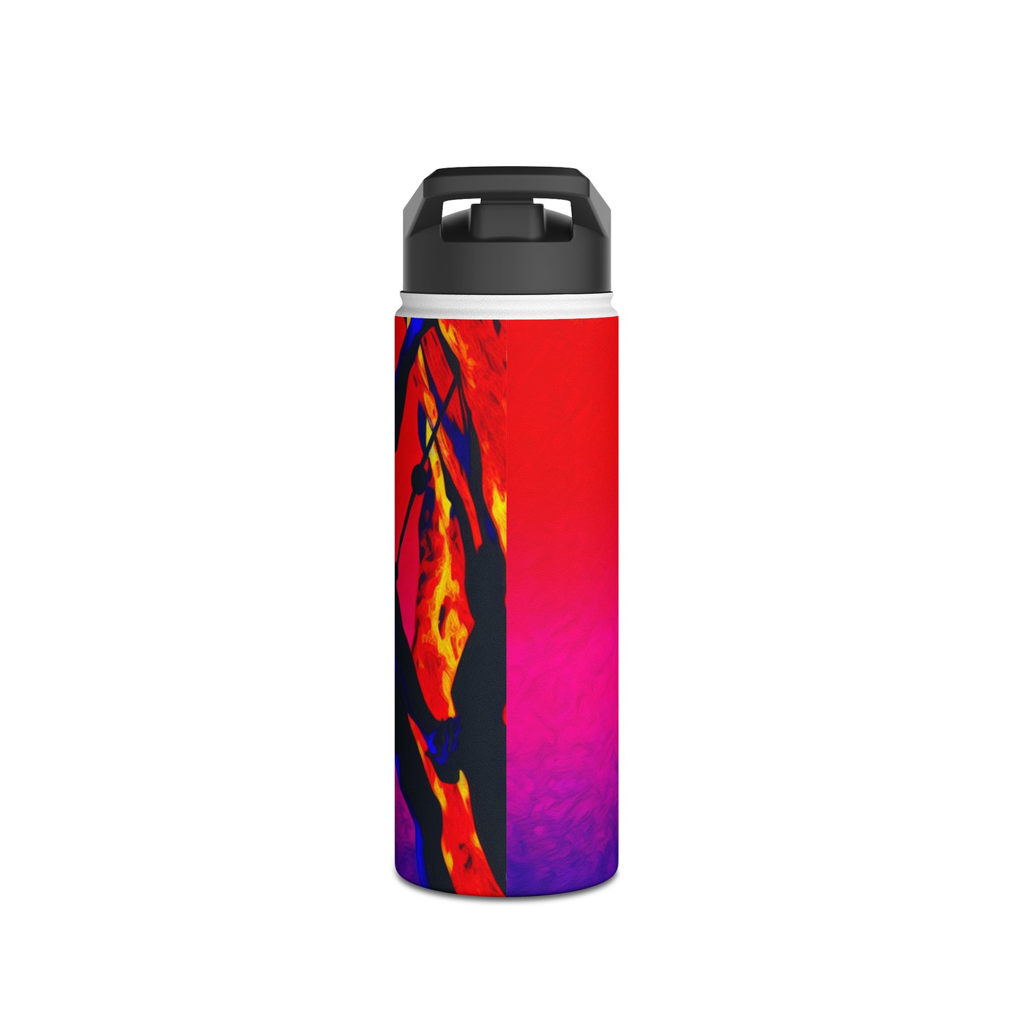 "Technicolour Ascent: The Digital Highline" - Water Bottle