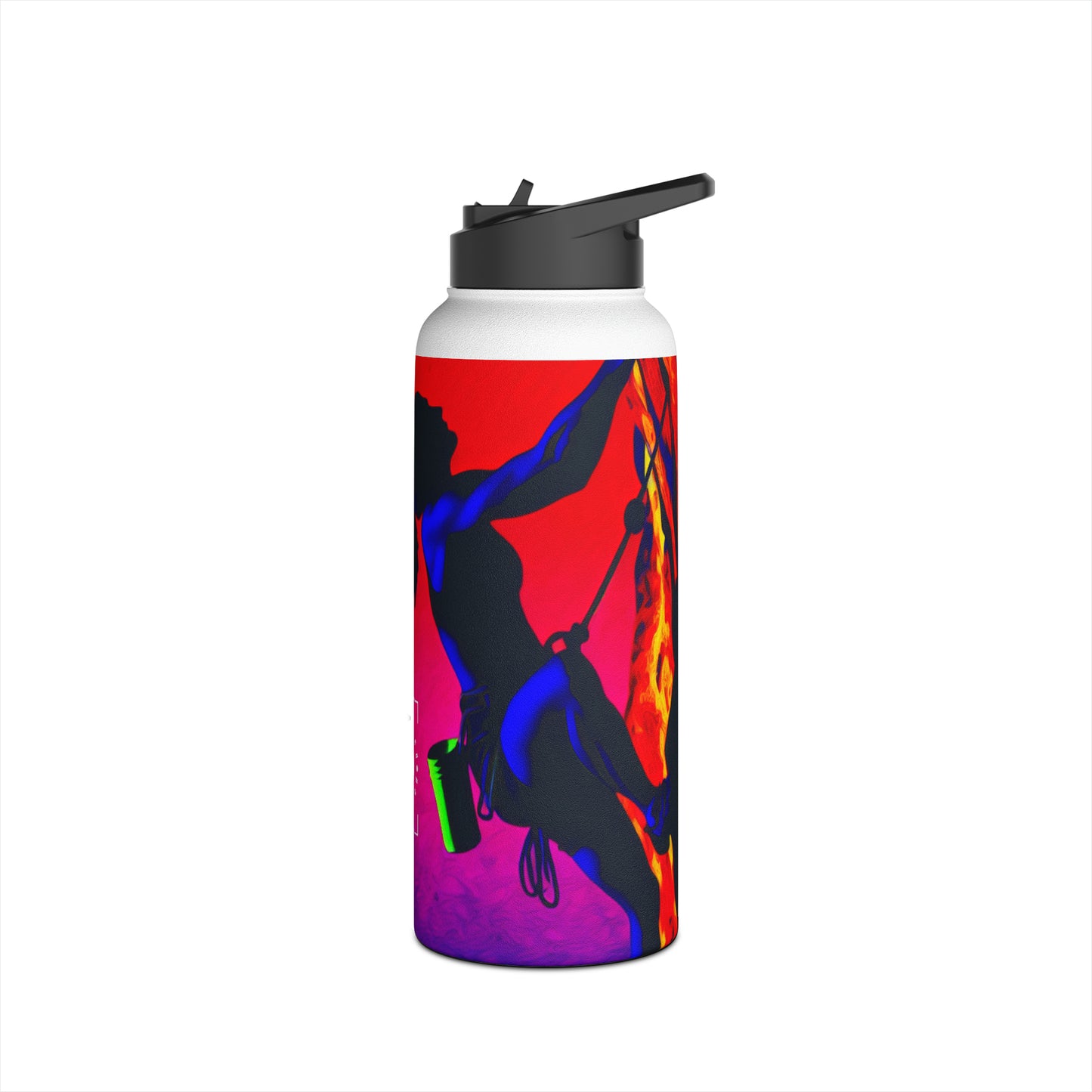 "Technicolour Ascent: The Digital Highline" - Water Bottle