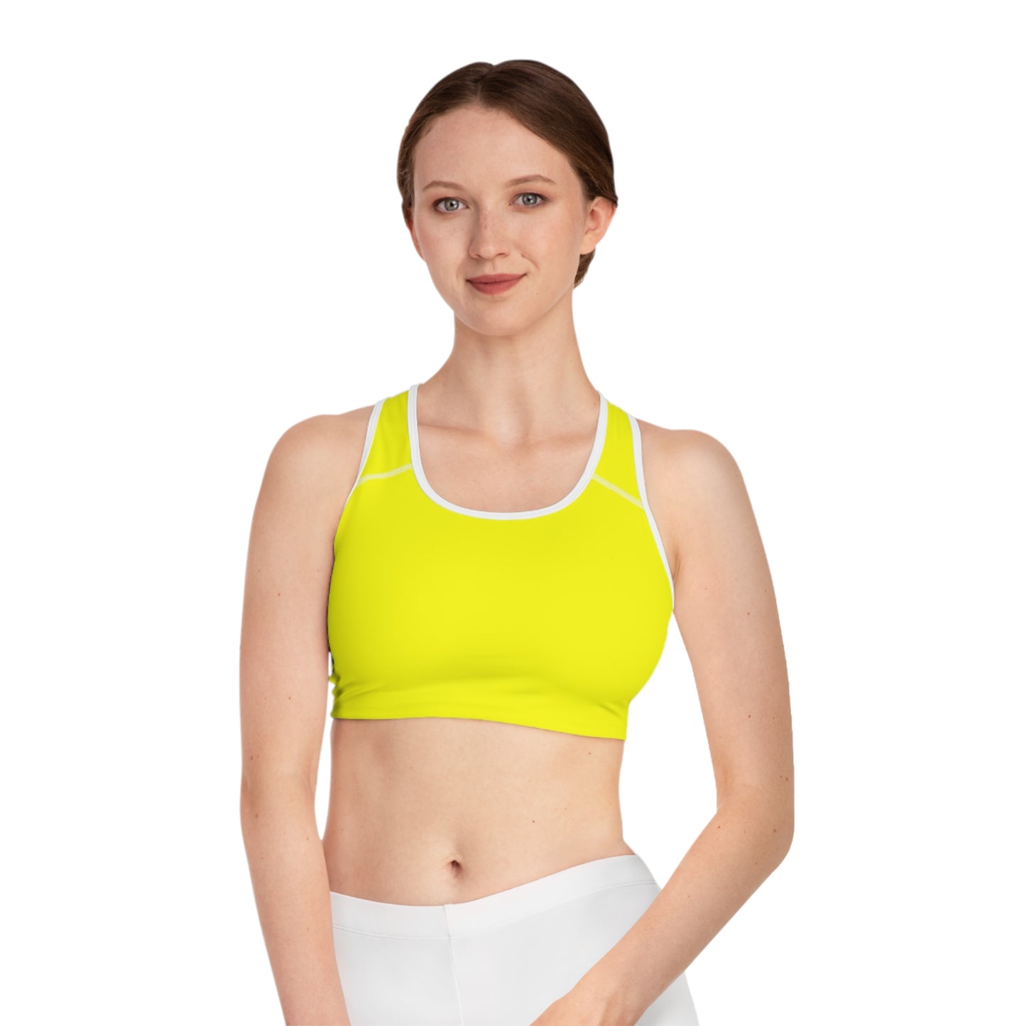 Neon Yellow FFFF00 - High Performance Sports Bra