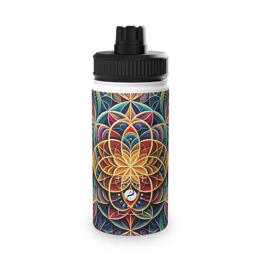 "Sacred Symmetry: Infinite Radiance of Love" - Sports Water Bottle