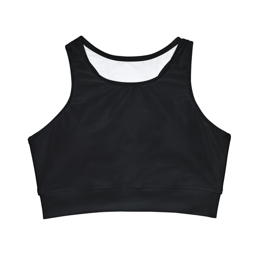 Pure Black - High Neck Crop Top