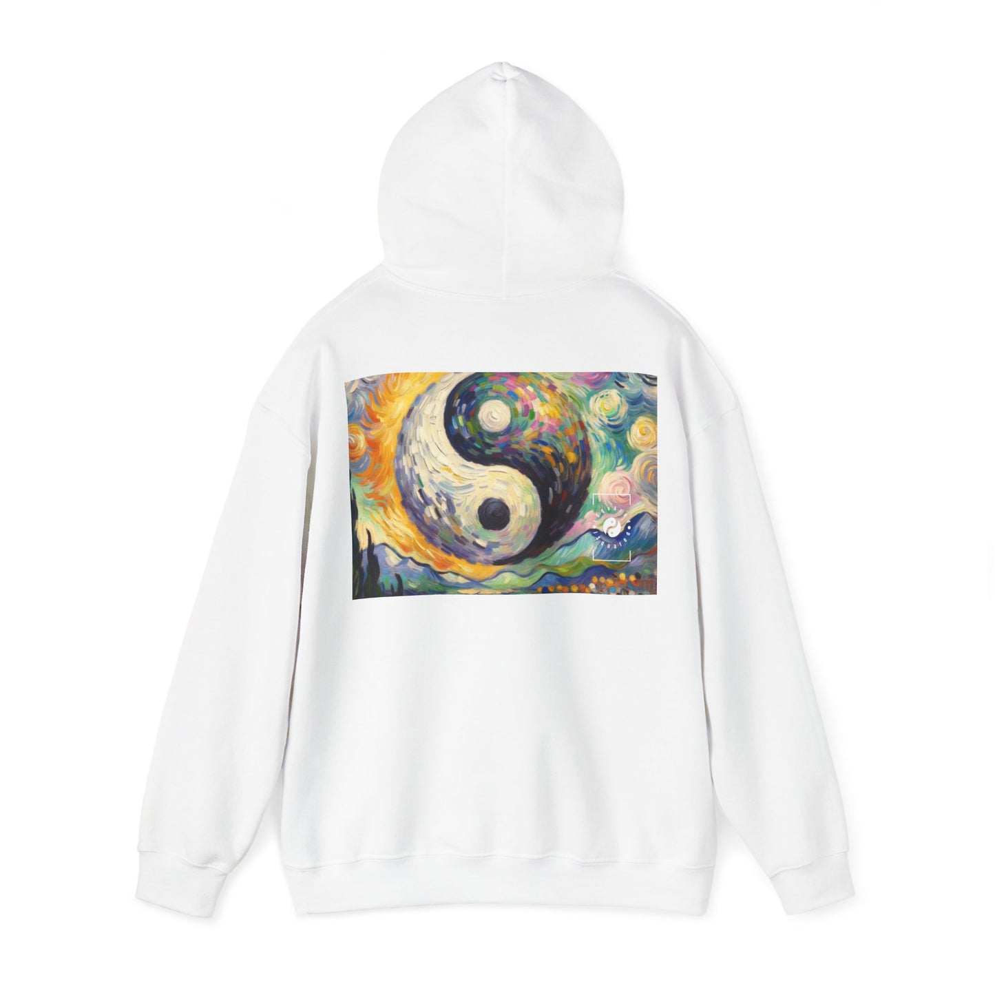 "Spectral Duality: An Impressionist Balance" - Hoodie