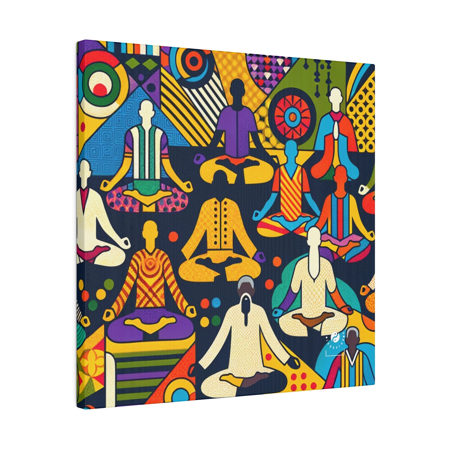 Vibrant Sadana: Prana in Nouveau Réalité - Art Print Canvas