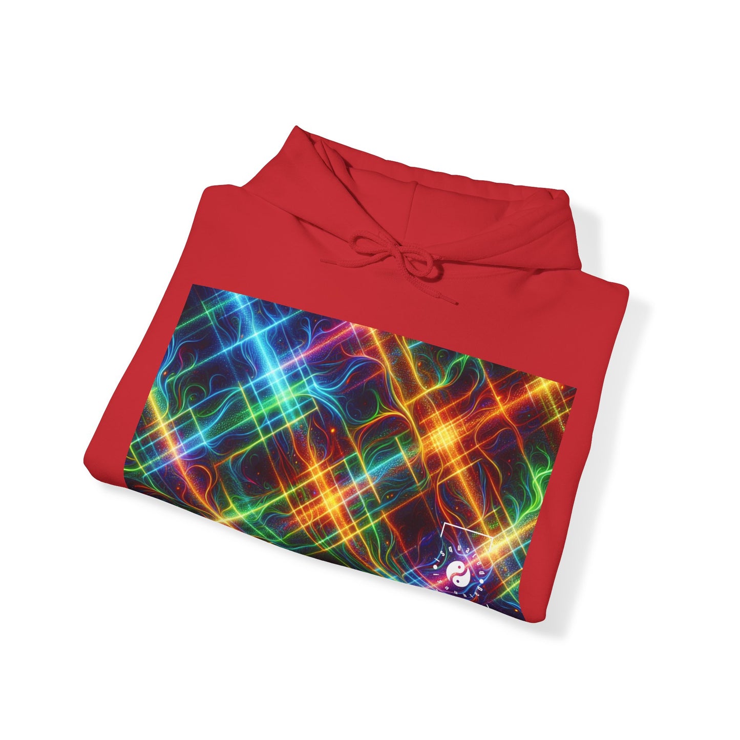 "Neon Plaid Luminosity Matrix" - Hoodie