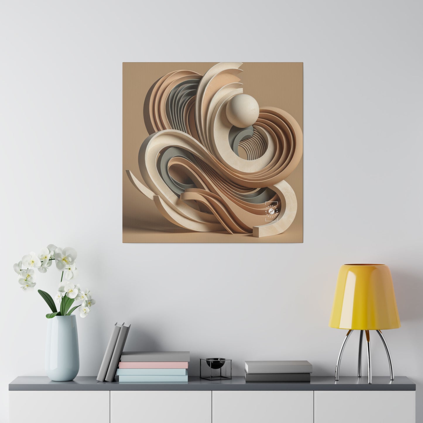 "Hepworth Hues: An Earth Tone Symphony" - Art Print Canvas