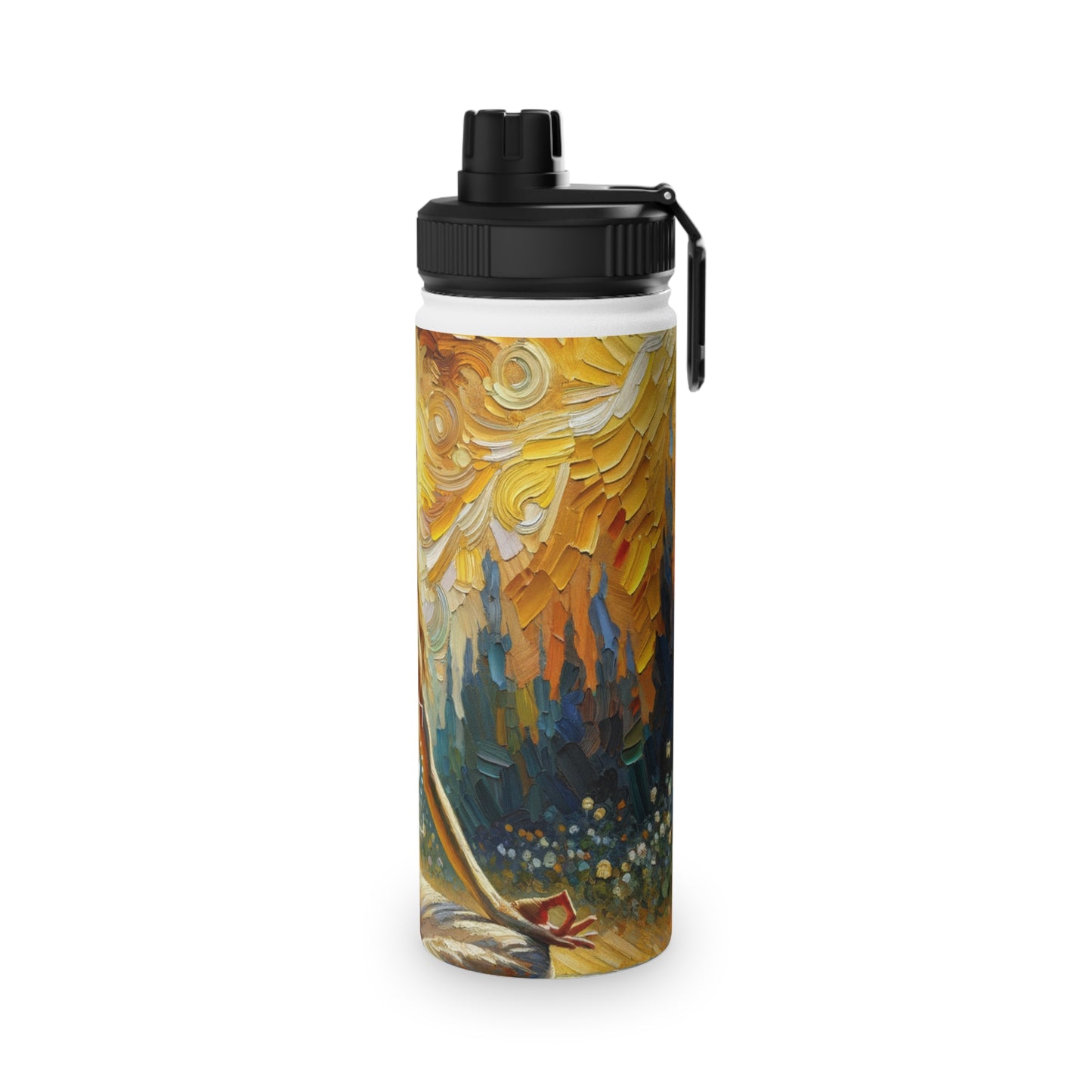 "Golden Warrior: A Tranquil Harmony" - Sports Water Bottle